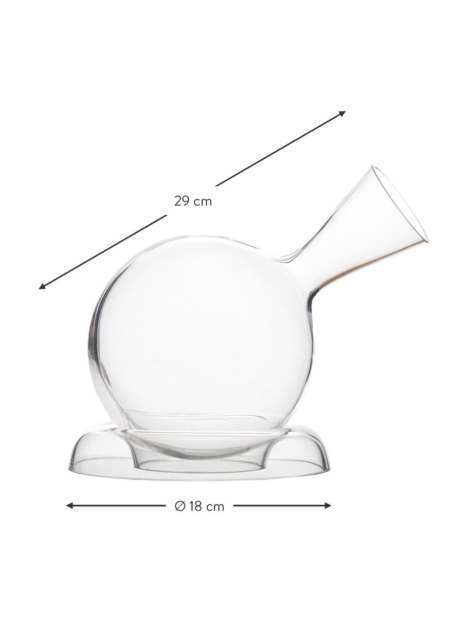 Decantador de cristal artesanal Vulkanos Earth, 750 ml, Cristal, Transparente, Al 29 cm, 750 ml