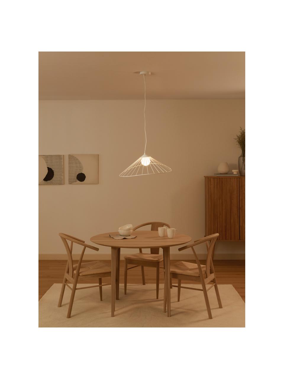 Design hanglamp Silvan, Lampenkap: glas, Wit, B 59 x H 20 cm