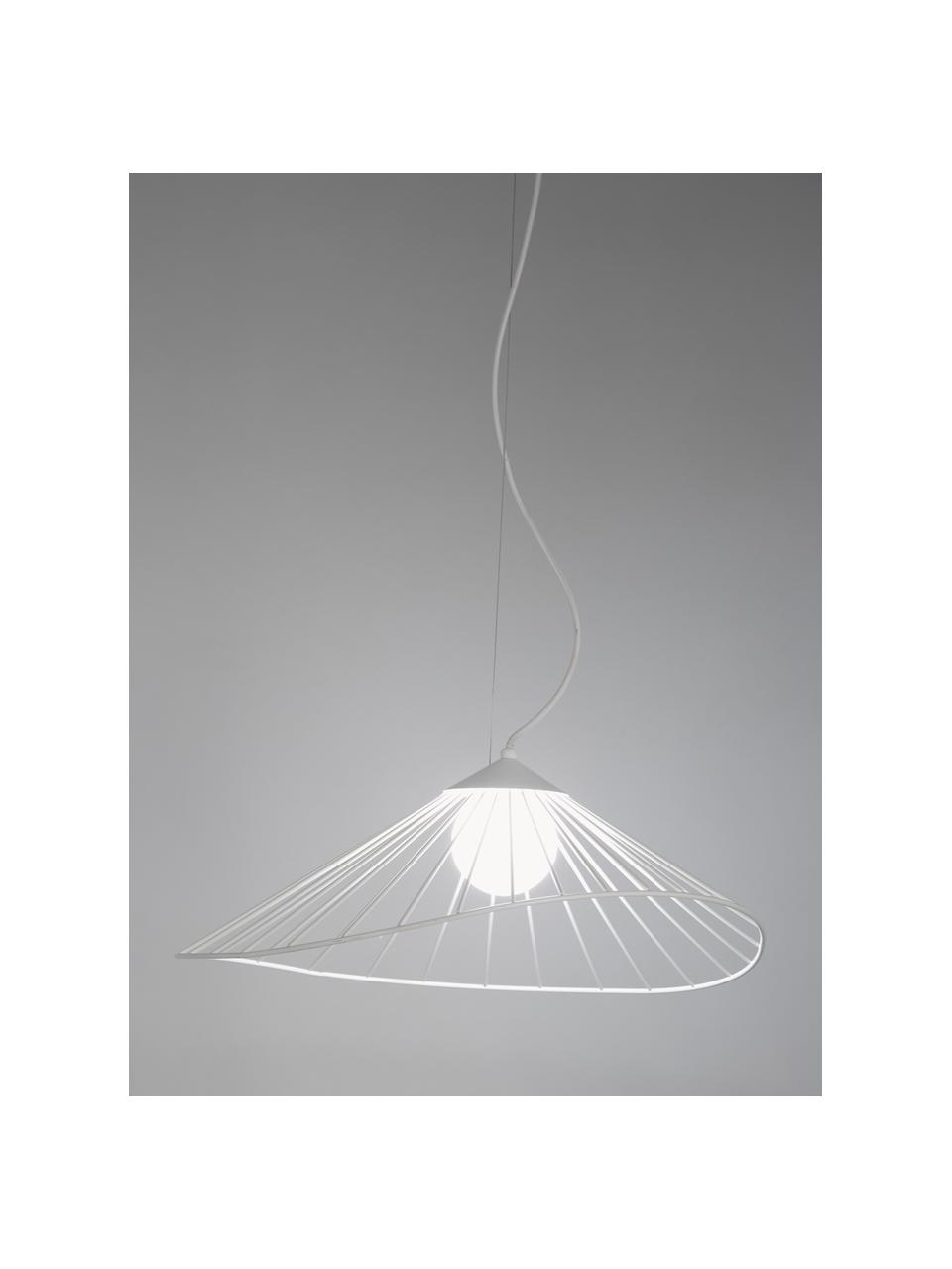 Lámpara de decho de diseño Silvan, Pantalla: vidrio, Anclaje: metal, Blanco, An 59 x Al 20 cm