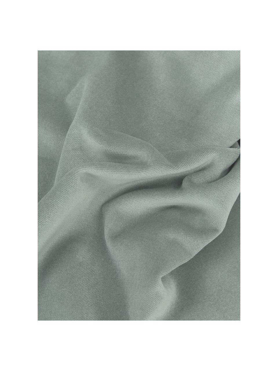 Funda de cojín de terciopelo Dana, 100% terciopelo de algodón, Verde salvia, An 30 x L 50 cm