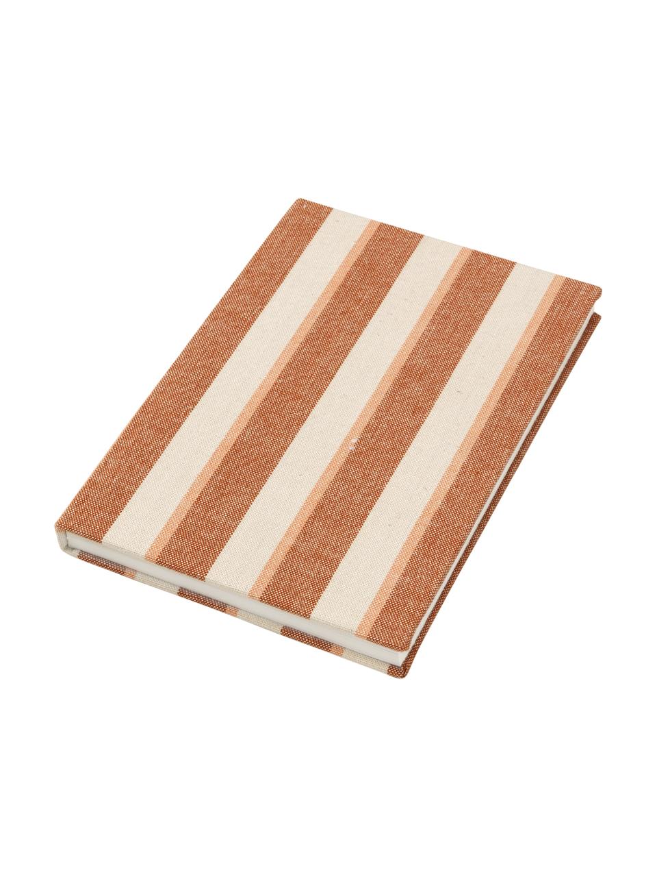 Carnet de notes Cleo, Orange, beige, larg. 15 x haut. 21 cm