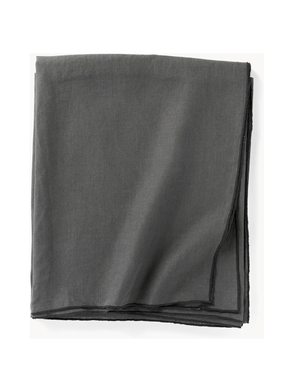 Nappe en lin avec passepoil Kennedy, 100 % lin délavé

Le lin est une fibre naturelle qui se caractérise par ses propriétés respirantes, sa résistance et son toucher doux

Le matériau est certifié STANDARD 100 OEKO-TEX®, 6760CIT, CITEVE, Anthracite, noir, 6-8 personnes (long. 250 x larg. 140 cm)