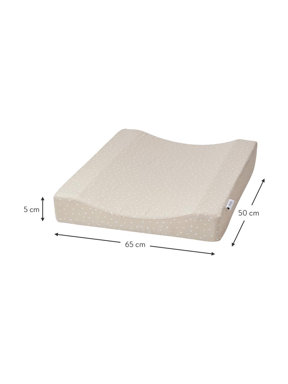 Aankleedkussen Fritz, Matras: 100% PU-schuimstof, Mat beige, wit, B 50 x L 65 cm