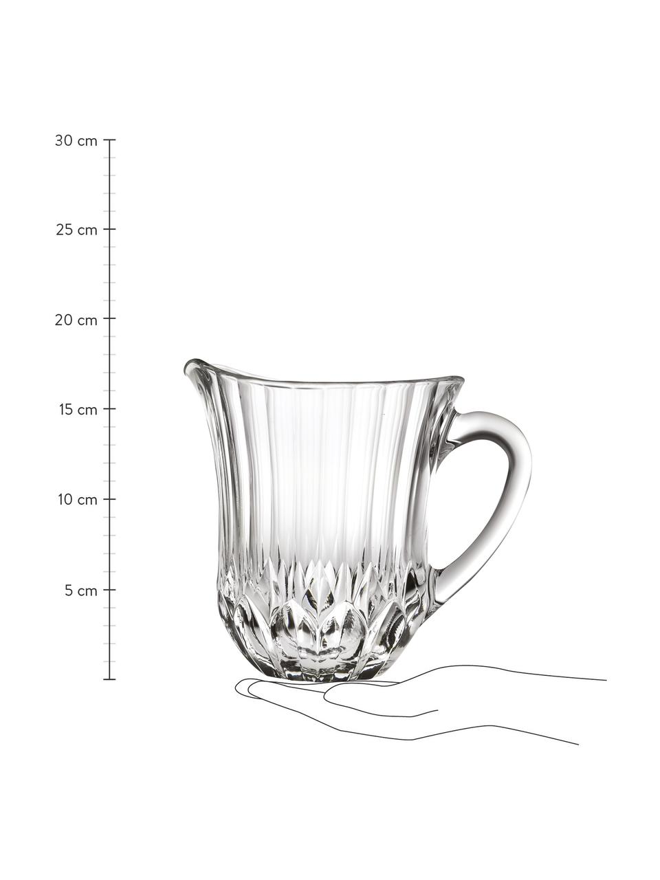 Kristall-Karaffe Adagio mit Relief, 1.2 L, Kristallglas, Transparent, Ø 20 x H 18 cm, 1.2 L