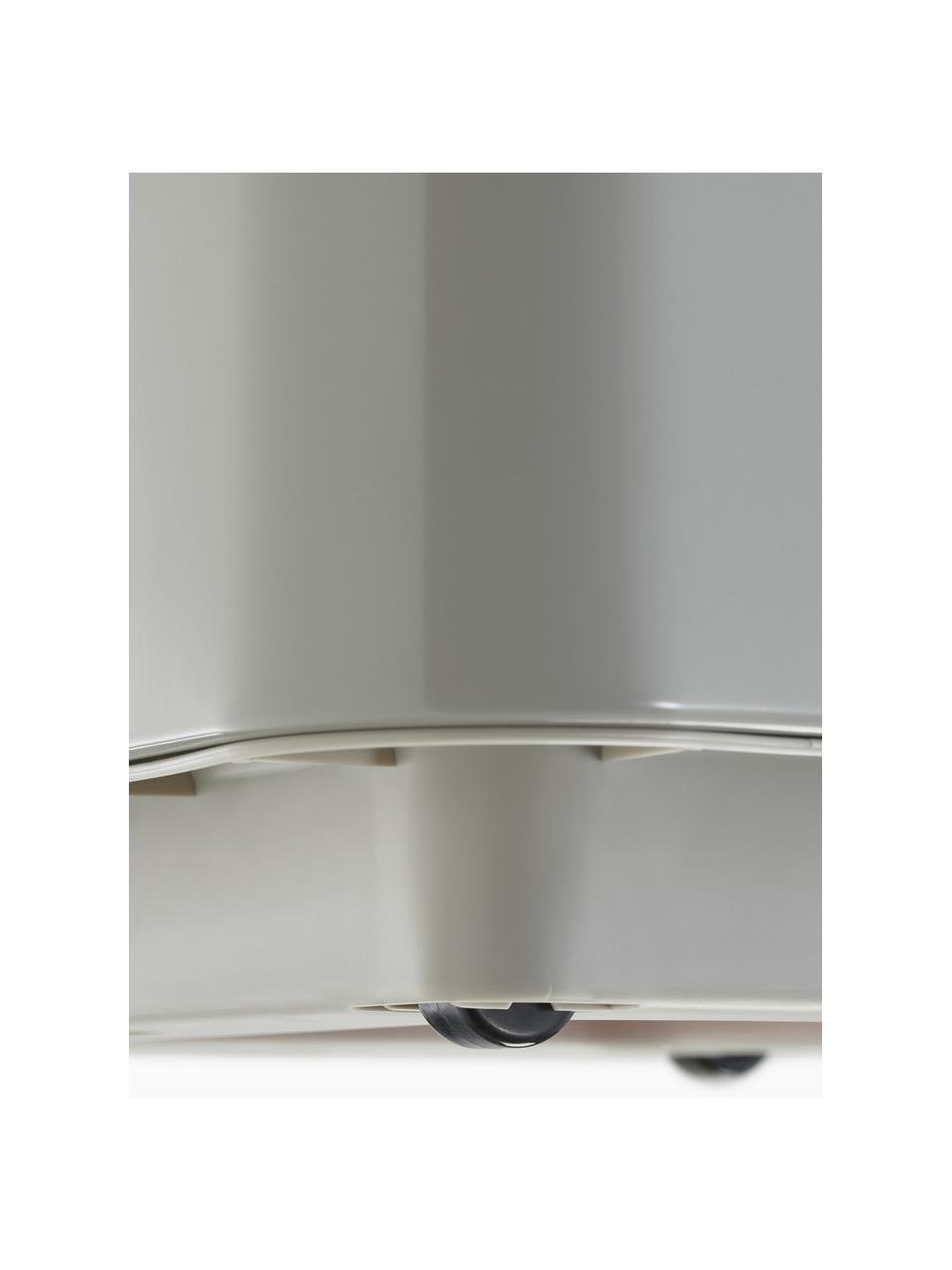 Afvalemmer Totem met aparte recycling unit, verschillende formaten, Houder: gecoat edelstaal, Deksel: kunststof, Lichtbeige, B 39 x D 37 cm, 60 L