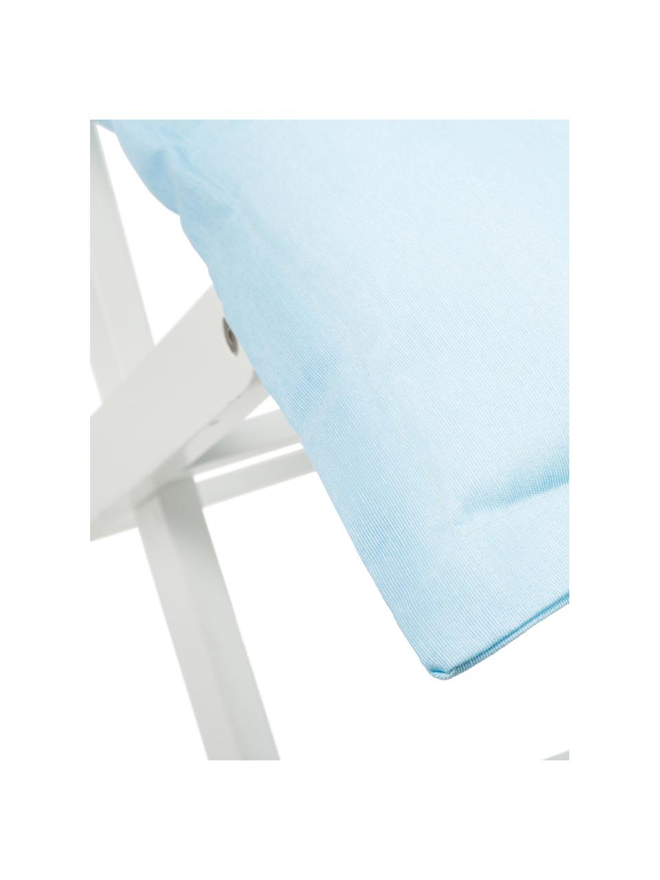 Poduszka na krzesło z oparciem Panama, Tapicerka: 50% bawełna, 50% polieste, Jasny niebieski, S 50 x D 123 cm