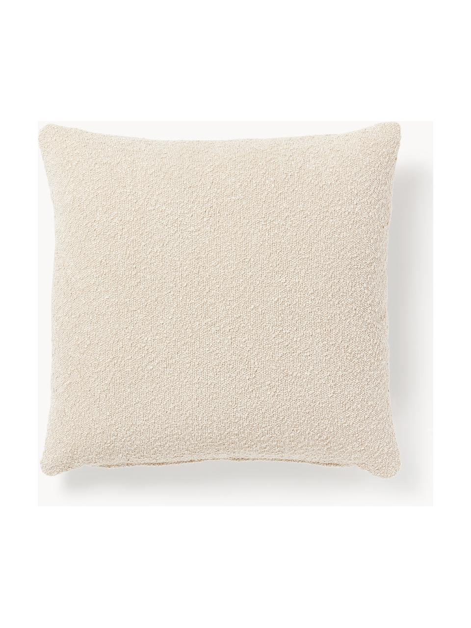 Bouclé-Sofa-Kissen Lena, Hülle: Bouclé (93 % Polyester, 6, Bouclé Hellbeige, B 50 x L 50 cm