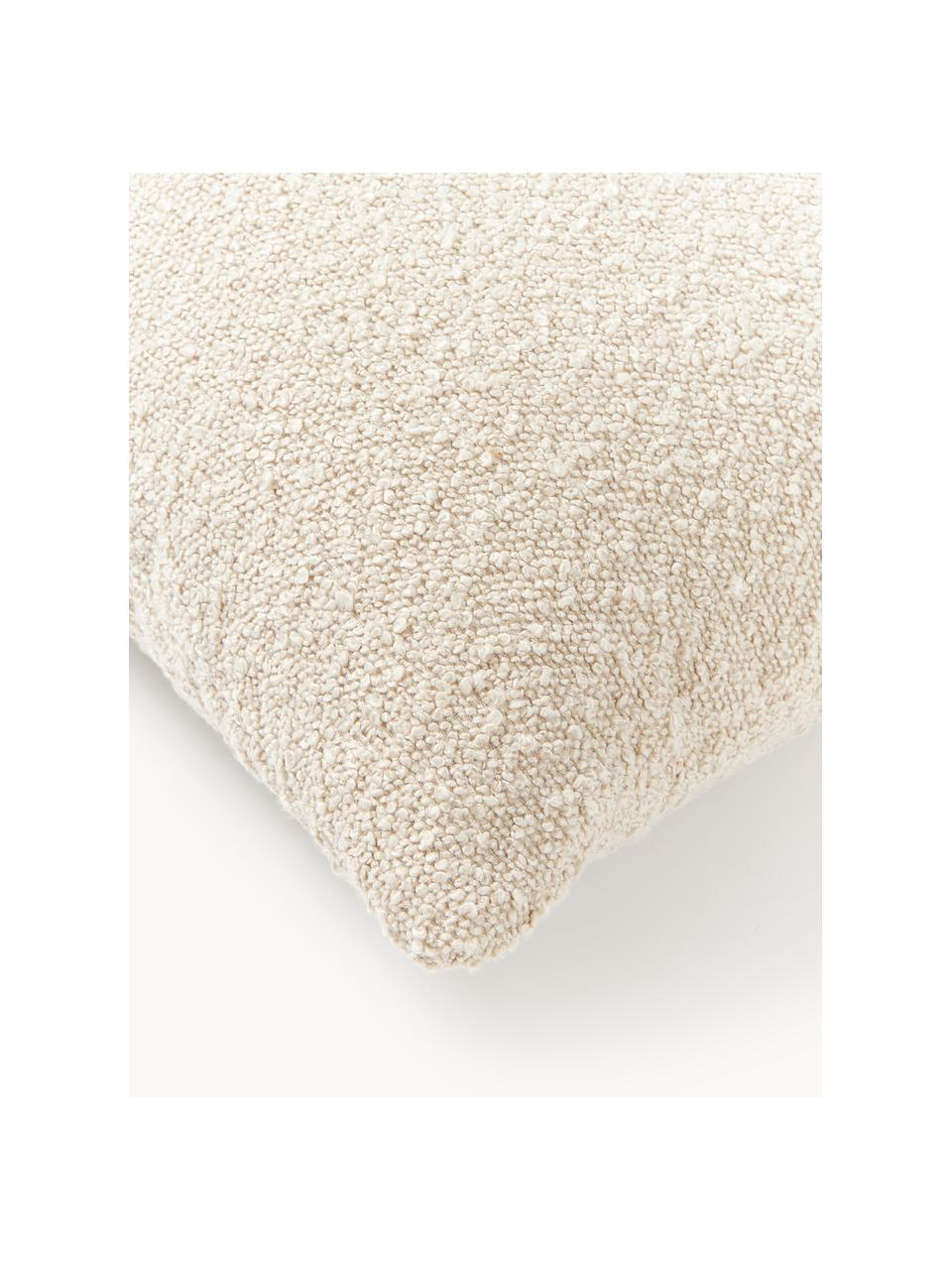 Bouclé-Sofa-Kissen Lena, Hülle: Bouclé (93 % Polyester, 6, Bouclé Hellbeige, B 50 x L 50 cm