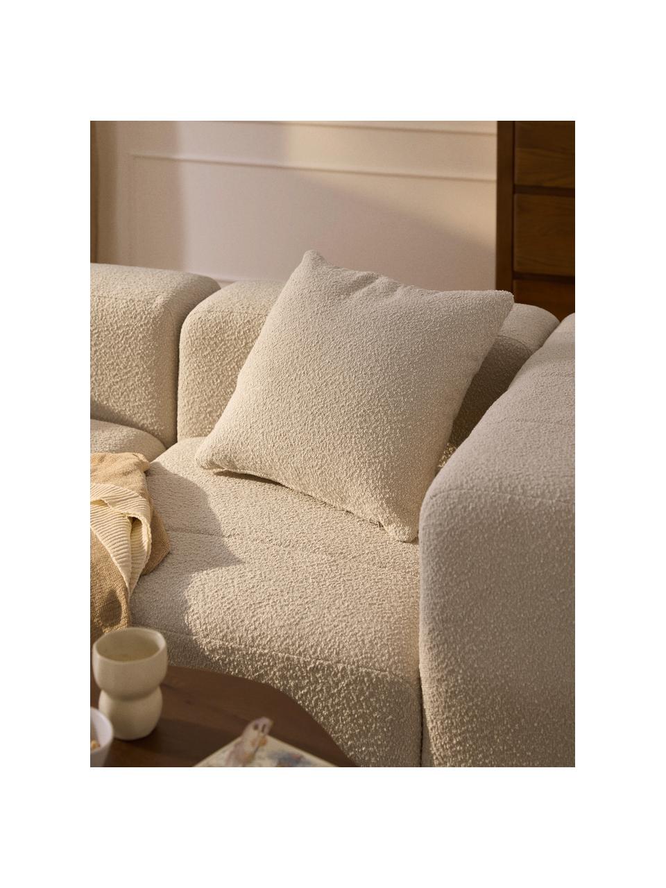 Bouclé-Sofa-Kissen Lena, Hülle: Bouclé (93 % Polyester, 6, Bouclé Hellbeige, B 50 x L 50 cm