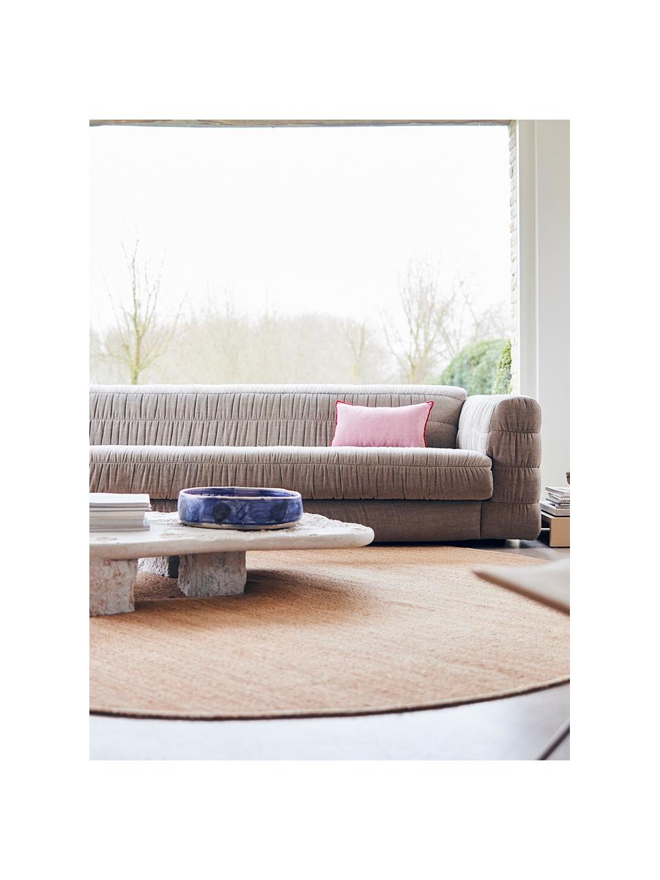 Sofa Club (3-Sitzer), Bezug: 60% Baumwolle, 40% Leinen, Füße: Metall, pulverbeschichtet, Webstoff Beige, B 274 x T 108 cm