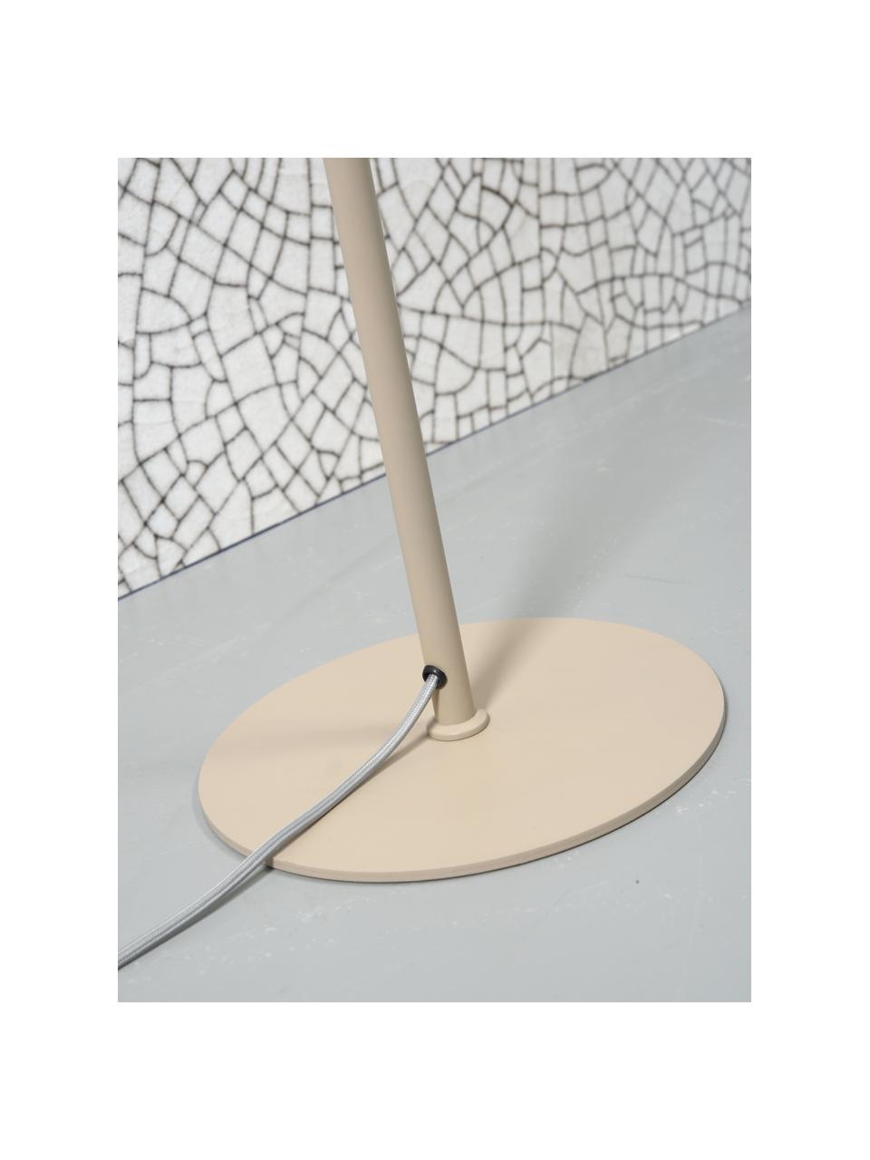 Lámpara de pie Marseille, Pantalla: metal recubierto, Cable: cubierto en tela, Color arena, An 40 x Al 141 cm