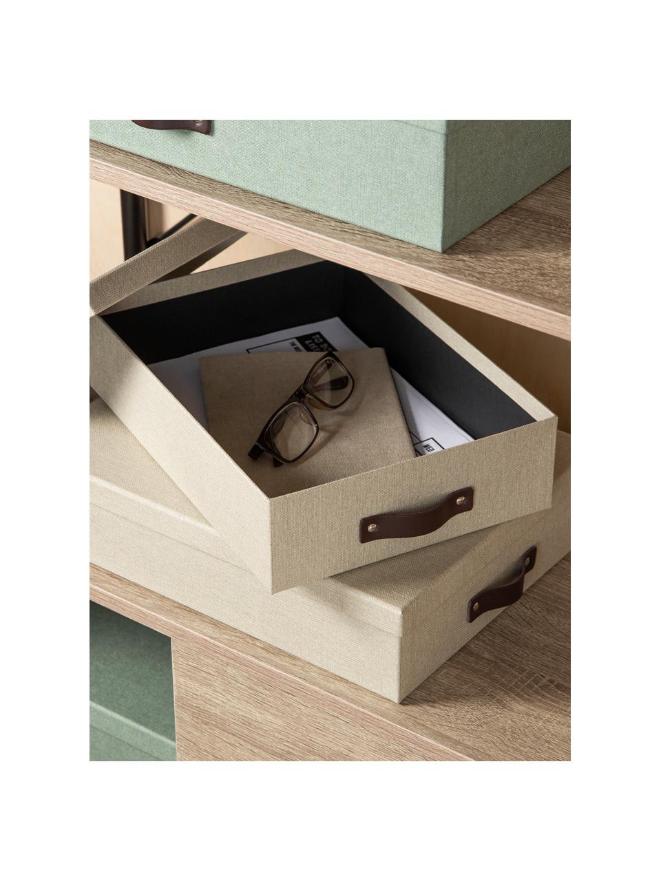 Boîtes de rangement Rasmus, 2 élém., Beige clair, Lot de différentes tailles