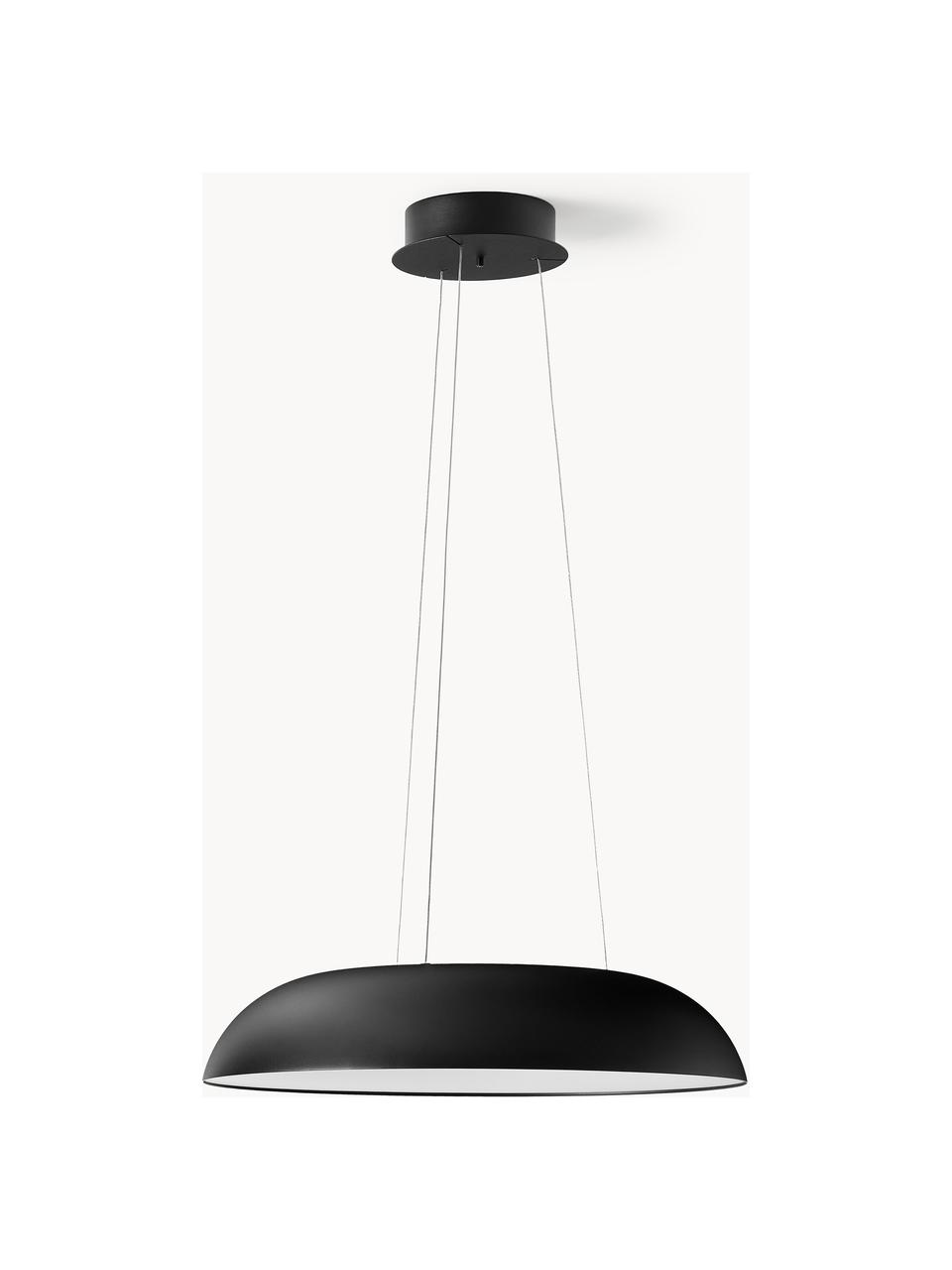 Grosse LED-Pendelleuchte Maggiolone, dimmbar, Lampenschirm: Aluminium, lackiert, Schwarz, Ø 60 x H 12 cm