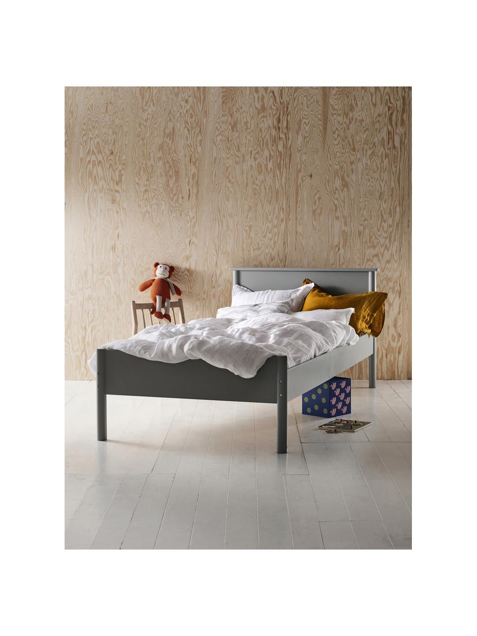 Kinderbett Girona aus Holz, 90 x 200 cm, Mitteldichte Holzfaserplatte (MDF), Holz und Sperrholz, Salbeigrün, B 90 x L 200 cm