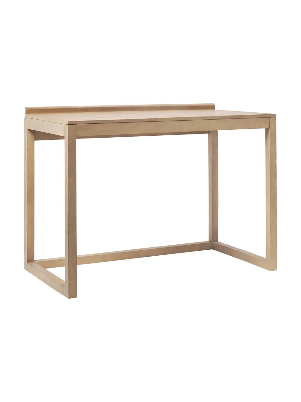 Schreibtisch Fenja aus massivem Mangoholz, Massives Mangoholz, Helles Holz, B 110 x H 80 cm