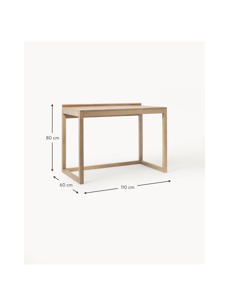 Biurko z litego drewna mangowego Fenja, Lite drewno mangowe, Drewno mangowe, S 110 x G 60 cm