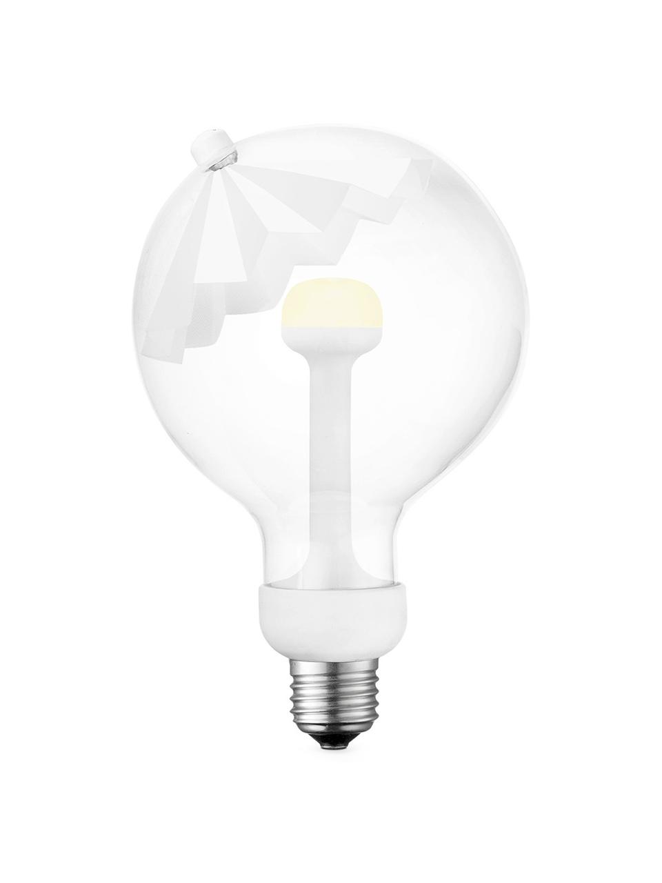 Lampadina E27, 400lm, dimmerabile, bianco caldo, 1 pz, Paralume: vetro, alluminio, Base lampadina: alluminio, Bianco, trasparente, argentato, Ø 12 x Alt. 19 cm