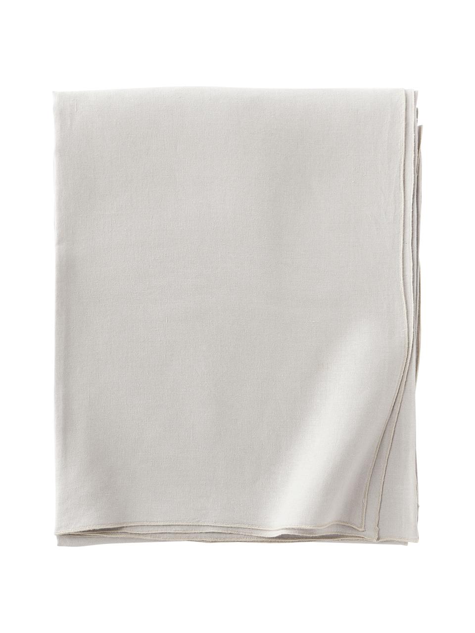 Obrus z lnu Kennedy, 100% len prany z certyfikatem European Flax, Szary, beżowy, S 140 x D 250 cm