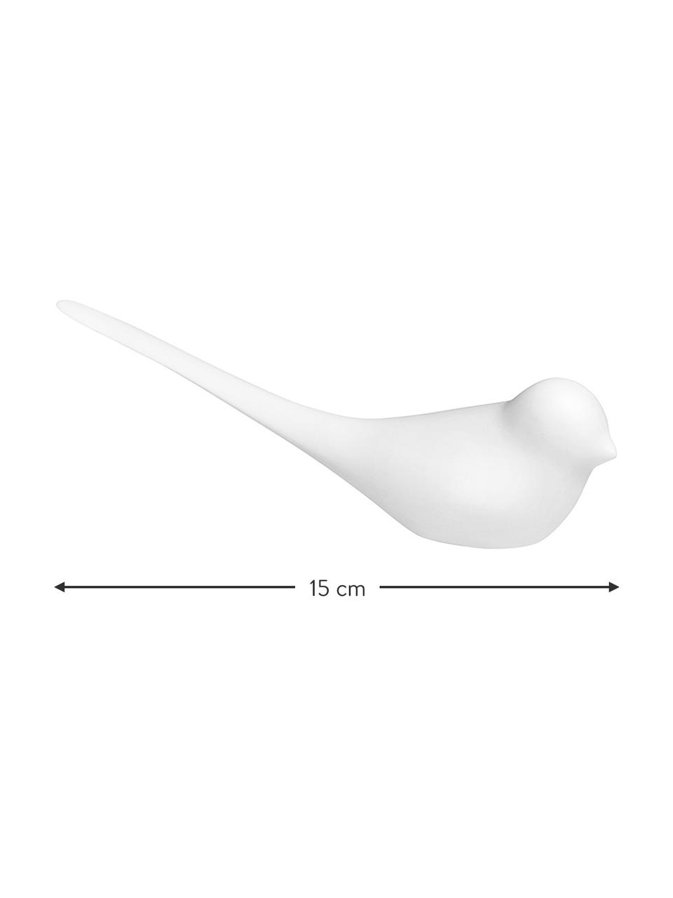 Porseleinen briefopener Vogel in wit, Porselein, Wit, B 4 x L 15 cm
