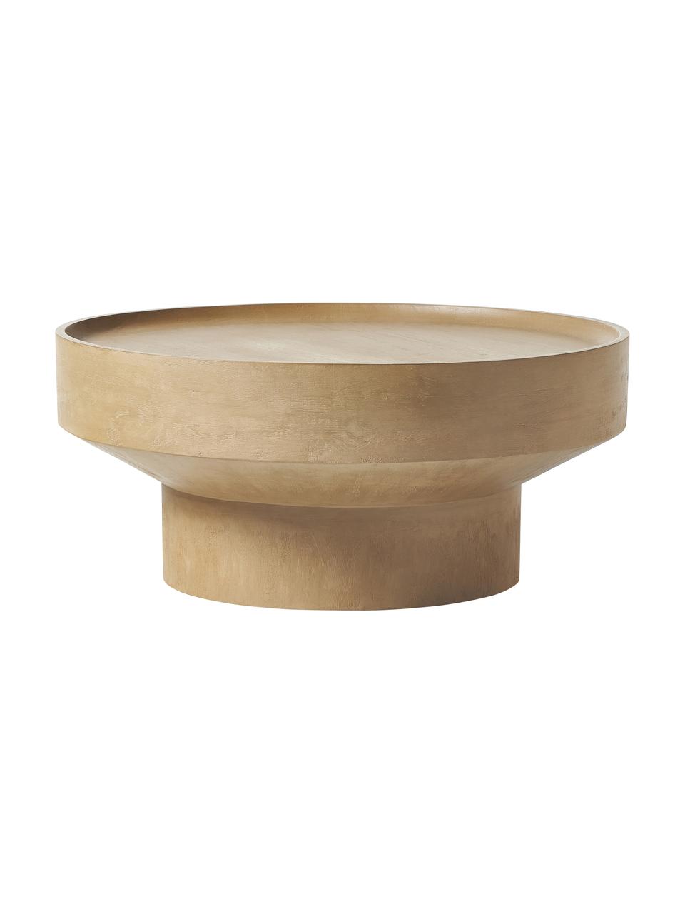 Runder Couchtisch Benno aus Mangoholz, Massives Mangoholz, lackiert, Mangoholz, hell lackiert, Ø 80 cm