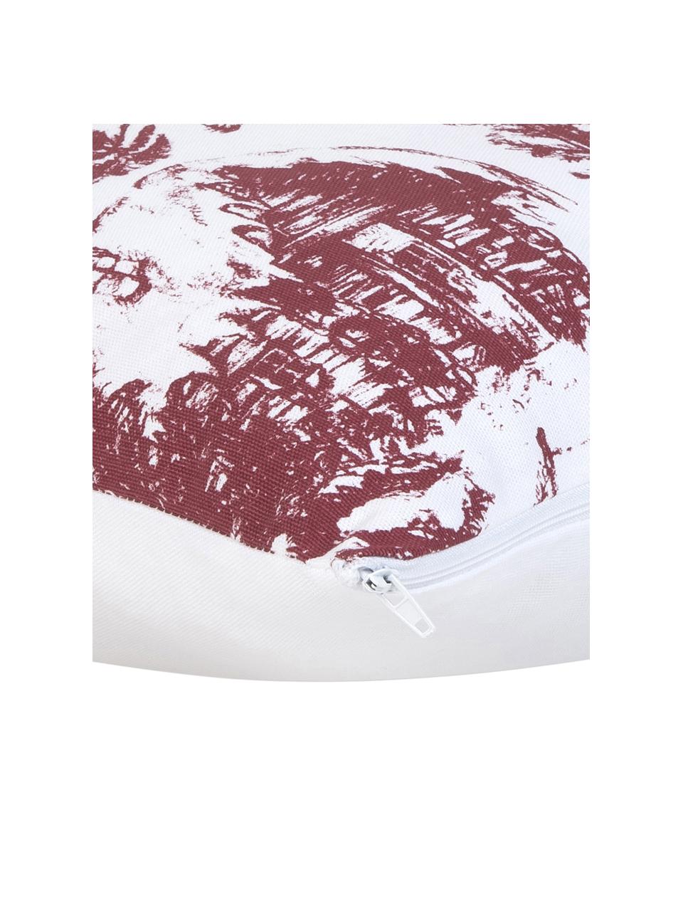 Funda de cojín Nordic, 100% algodón, Blanco, rojo, An 40 x L 40 cm