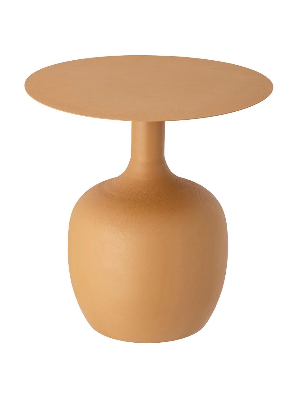 Kovový odkládací stolek Ayah, Potažený kov, Žlutá, Ø 46 cm, V 46 cm