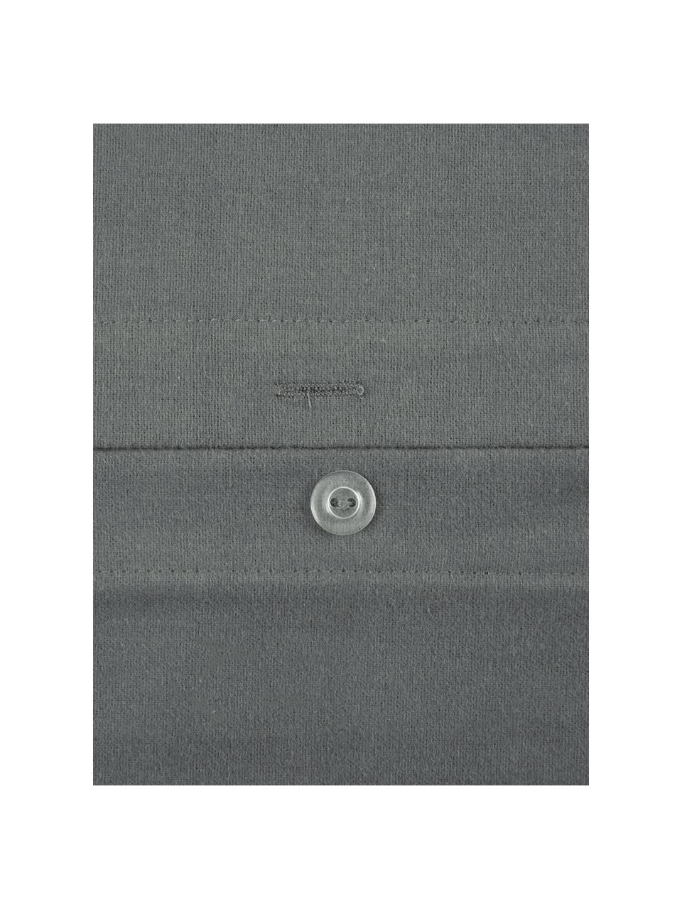 Flanell-Bettwäsche Biba in Grau, Webart: Flanell Flanell ist ein k, Grau, 135 x 200 cm + 1 Kissen 80 x 80 cm