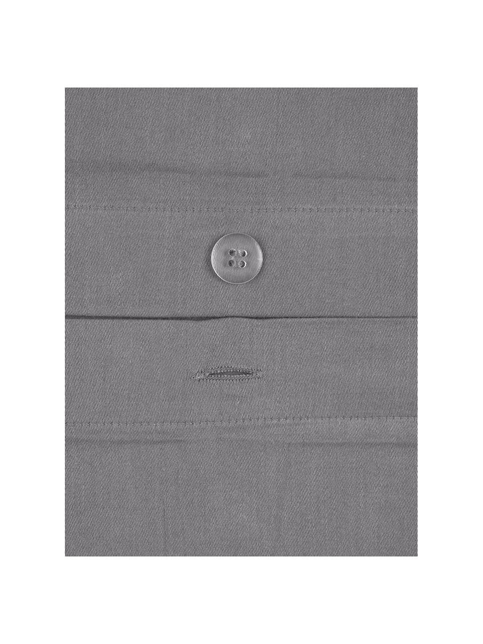 Baumwollsatin-Bettdeckenbezug Comfort, Webart: Satin, leicht glänzend Fa, Dunkelgrau, B 200 x L 210 cm