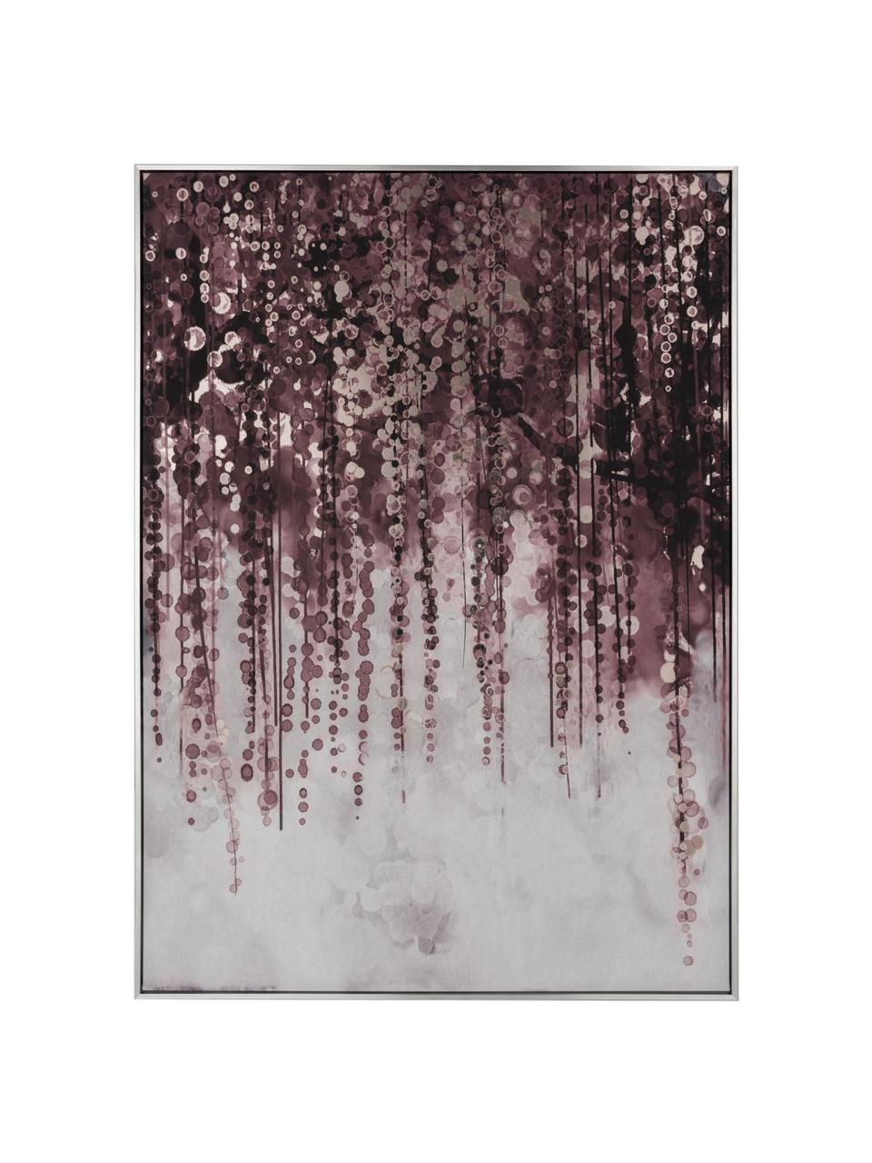 Impression sur toile Willow, Lilas, brun, gris, larg. 103 x haut. 143 cm