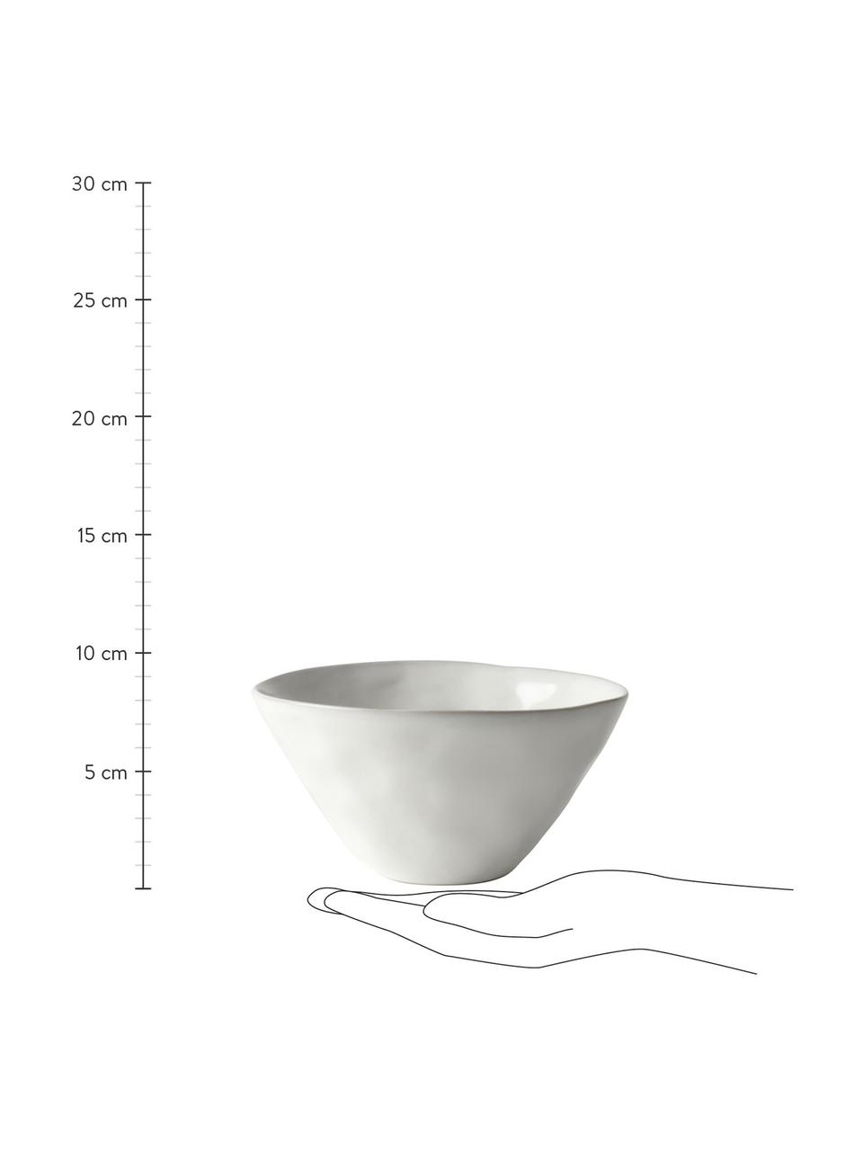 Misky White Organic, 4 ks, Kamenina, Bílá, Ø 14 cm, V 7 cm