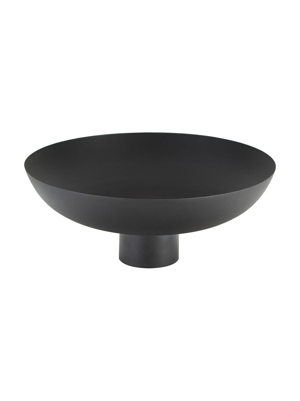 Bol decorativo grande Tower, Metal recubierto, Negro, Ø 36 x Al 15 cm