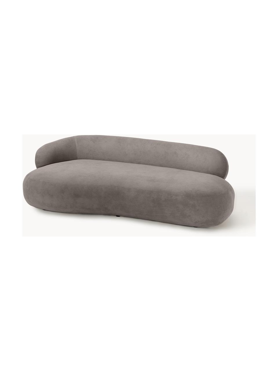 Sofa Alba (3-Sitzer), Bezug: 97% Polyester, 3% Nylon D, Gestell: Massives Fichtenholz, Bir, Füße: Kunststoff Dieses Produkt, Webstoff Taupe, B 235 x T 114 cm, Rückenlehne links