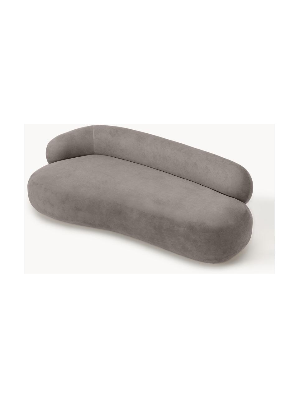 Sofa Alba (3-Sitzer), Bezug: 97% Polyester, 3% Nylon D, Gestell: Massives Fichtenholz, Bir, Füße: Kunststoff Dieses Produkt, Webstoff Taupe, B 235 x T 114 cm, Rückenlehne links