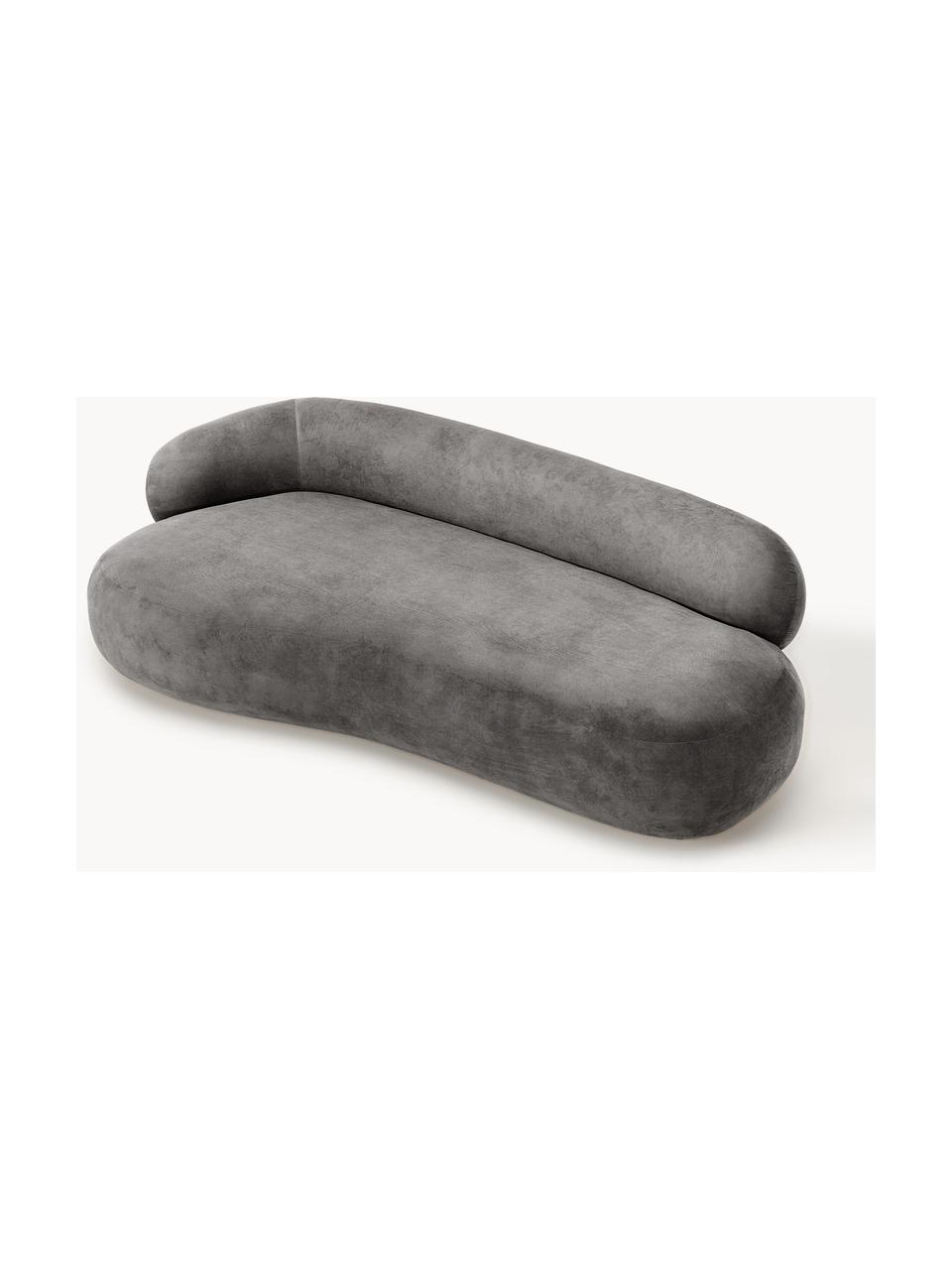 Sofa Alba (3-Sitzer), Bezug: 97% Polyester, 3% Nylon D, Gestell: Massives Fichtenholz, Bir, Füße: Kunststoff Dieses Produkt, Webstoff Taupe, B 235 x T 114 cm, Rückenlehne links