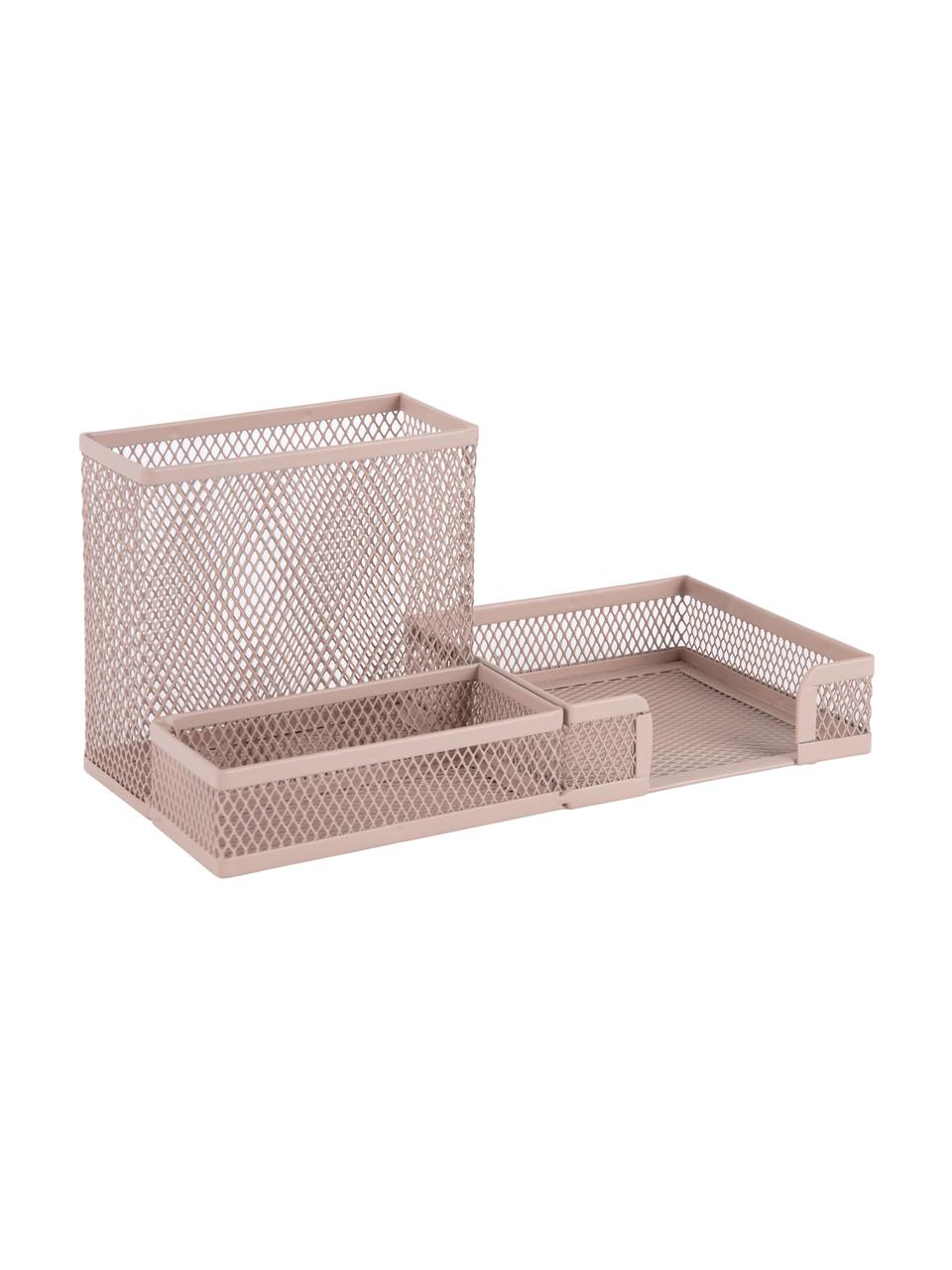 Büro-Organizer Essentials in Rosa, Metall, beschichtet, Rosa, B 22 x T 10 cm