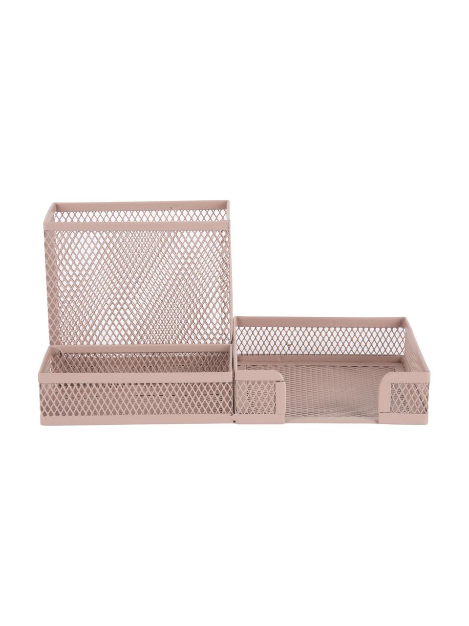 Büro-Organizer Essentials in Rosa, Metall, beschichtet, Rosa, B 22 x T 10 cm