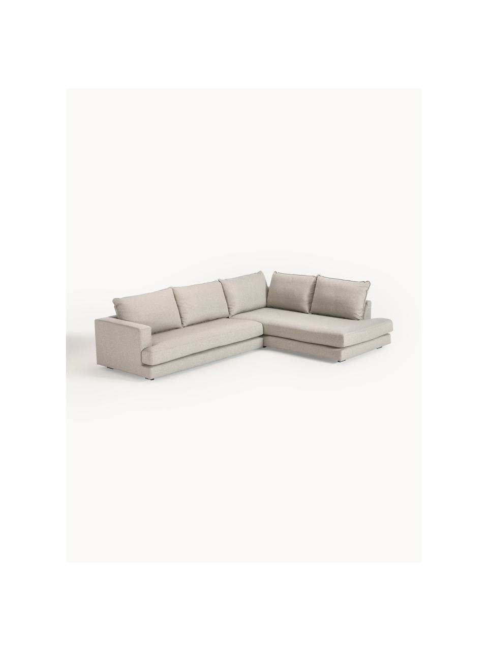 Ecksofa Tribeca, Bezug: 100 % Polyester Der hochw, Gestell: Massives Kiefernholz, Webstoff Hellgrau, B 315 x T 228 cm, Eckteil links