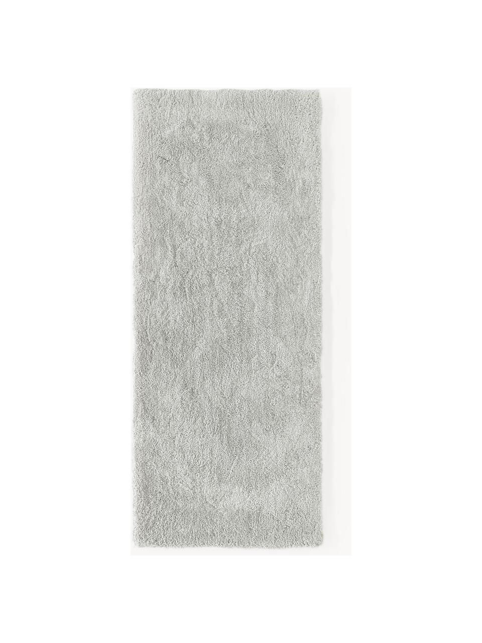 Načechraný běhoun s vysokým vlasem Leighton, Světle šedá, Š 80 cm, D 200 cm