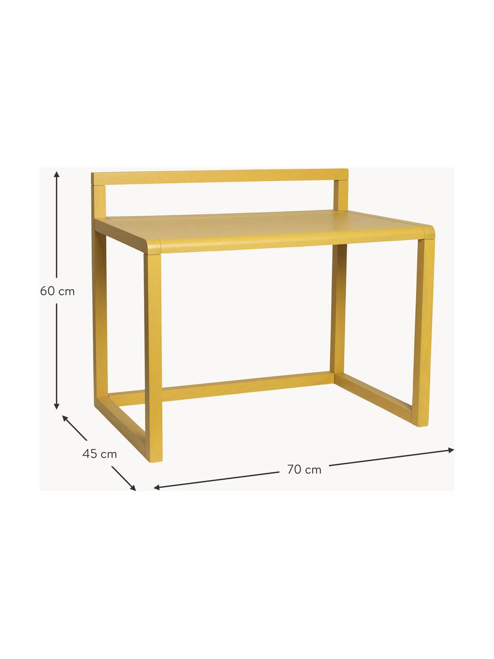 Holz-Kinderschreibtisch Little Architect, Eschenholz, Eschenholzfurnier, Mitteldichte Holzfaserplatte (MDF)

Dieses Produkt wird aus nachhaltig gewonnenem, FSC®-zertifiziertem Holz gefertigt., Senfgelb, B 70 x T 45 cm