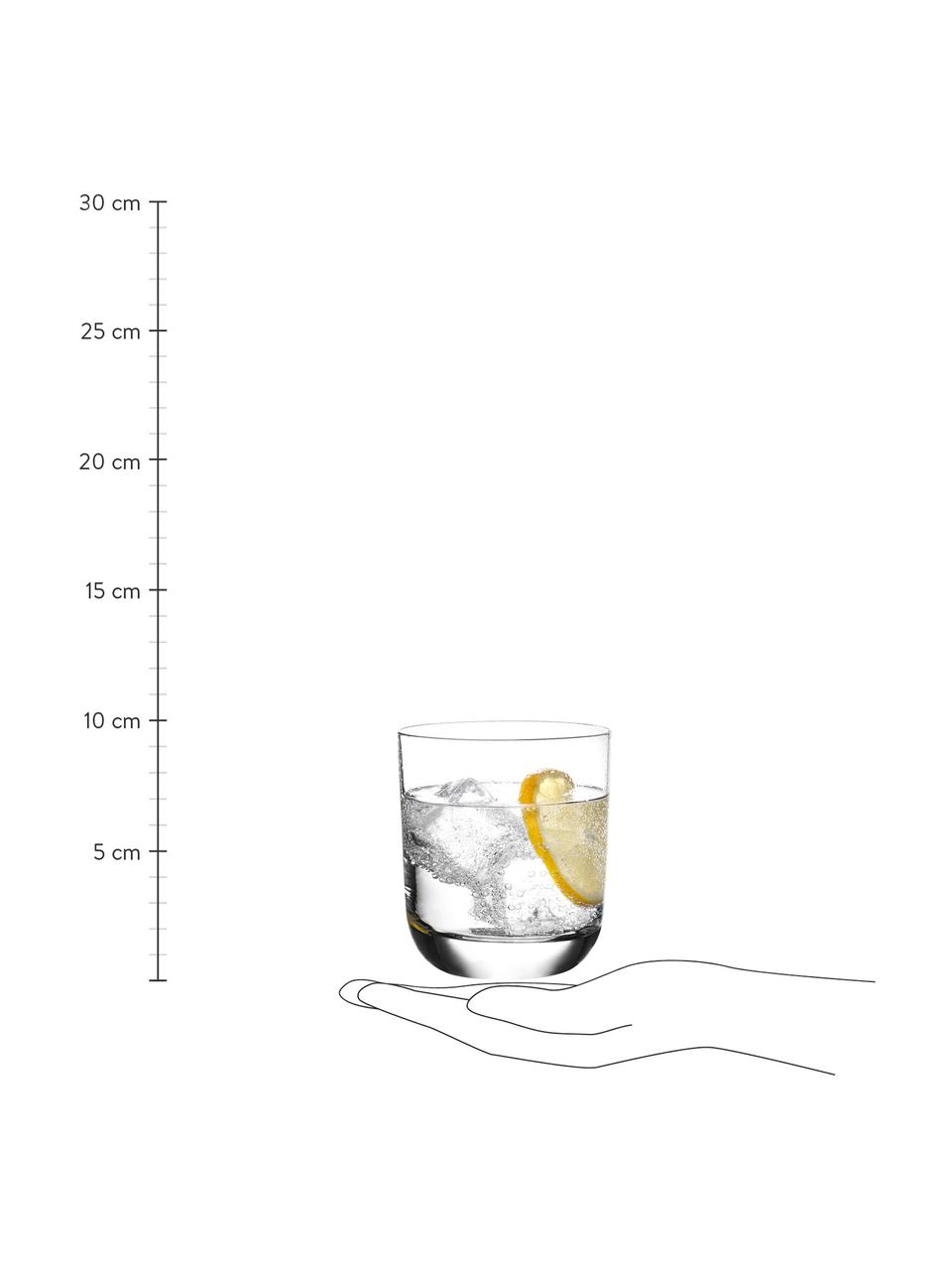 Kristallgläser Harmony aus glattem Kristallglas, 6 Stück, Edelster Glanz – das Kristallglas bricht einfallendes Licht besonders stark., Transparent, Ø 9 x H 10 cm