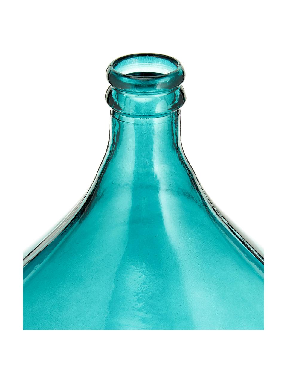 Wazon podłogowy ze szkła z recyklingu Drop, Szkło z recyklingu z certyfikatem GRS, Niebieski, transparentny, Ø 40 x W 56 cm