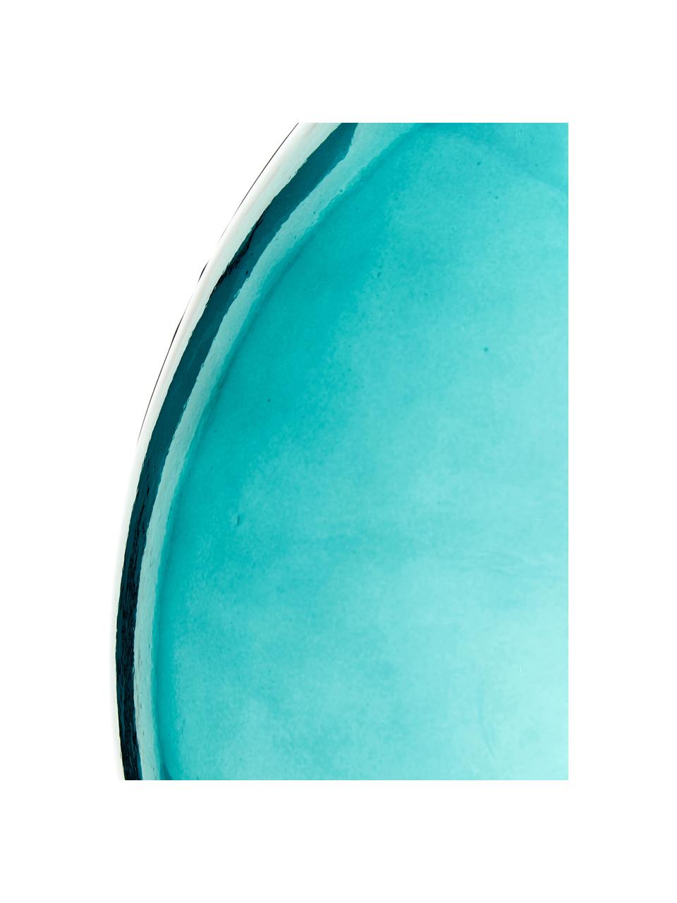 Vase de sol Drop en verre recyclé, Verre recyclé, Bleu, Ø 40 x haut. 56 cm