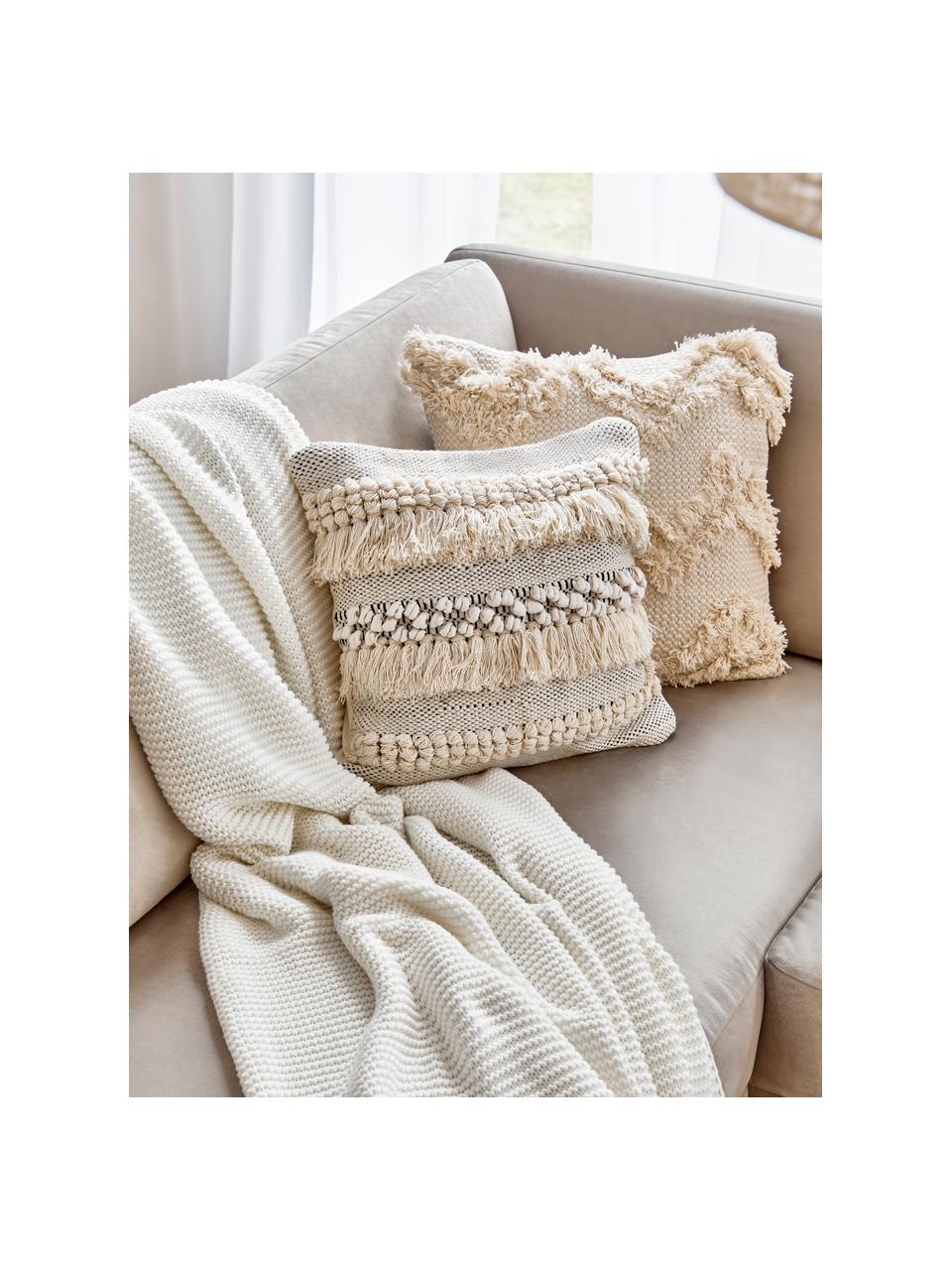 Copricuscino Kele, 100% cotone, Beige chiaro, Larg. 40 x Lung. 40 cm