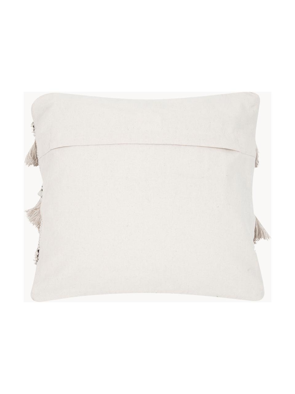 Poszewka na poduszkę w stylu boho Kele, 100% bawełna, Ecru, S 40 x D 40 cm