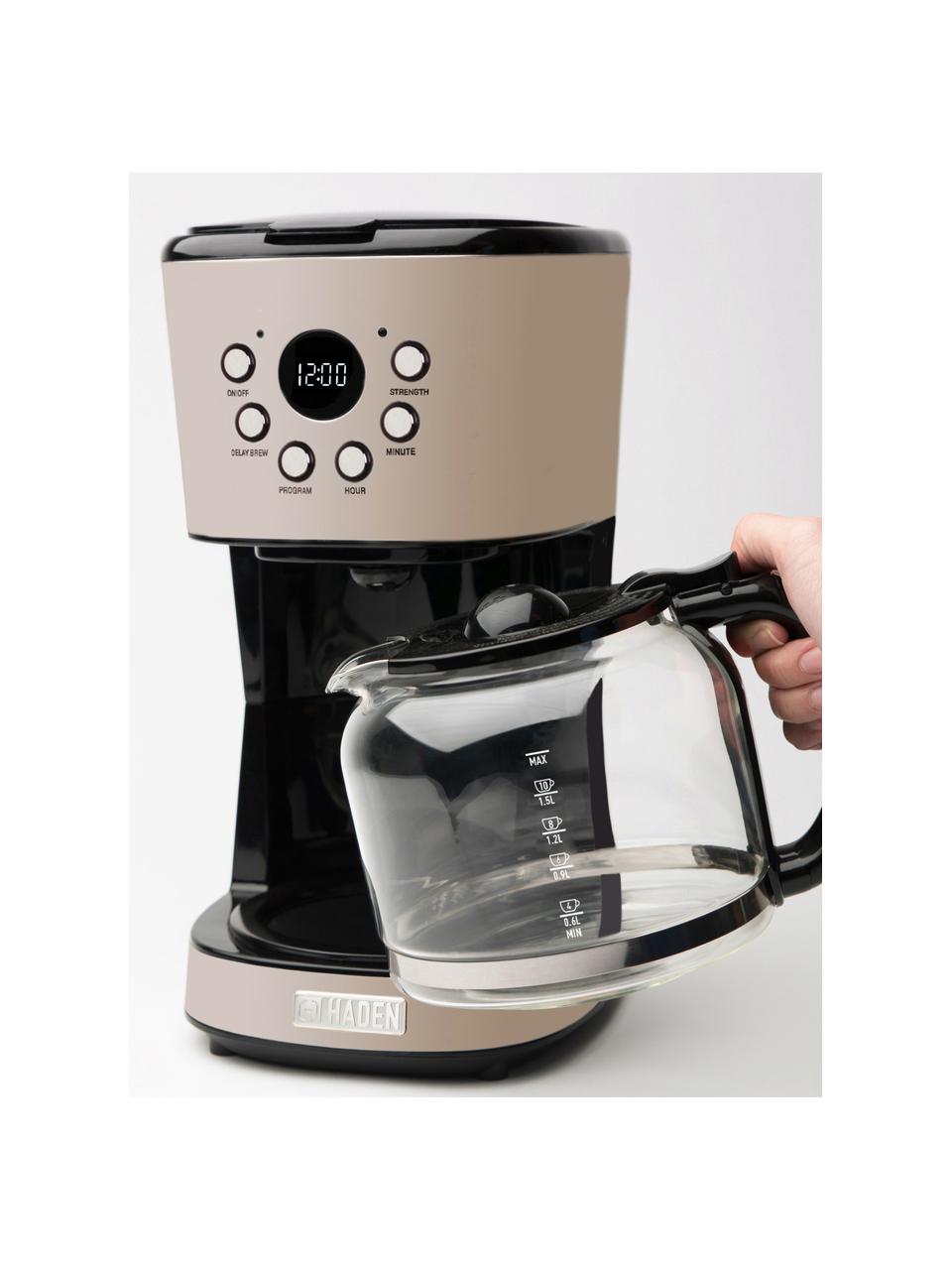 Machine à café Drip, Beige, noir, larg. 28 x haut. 36 cm