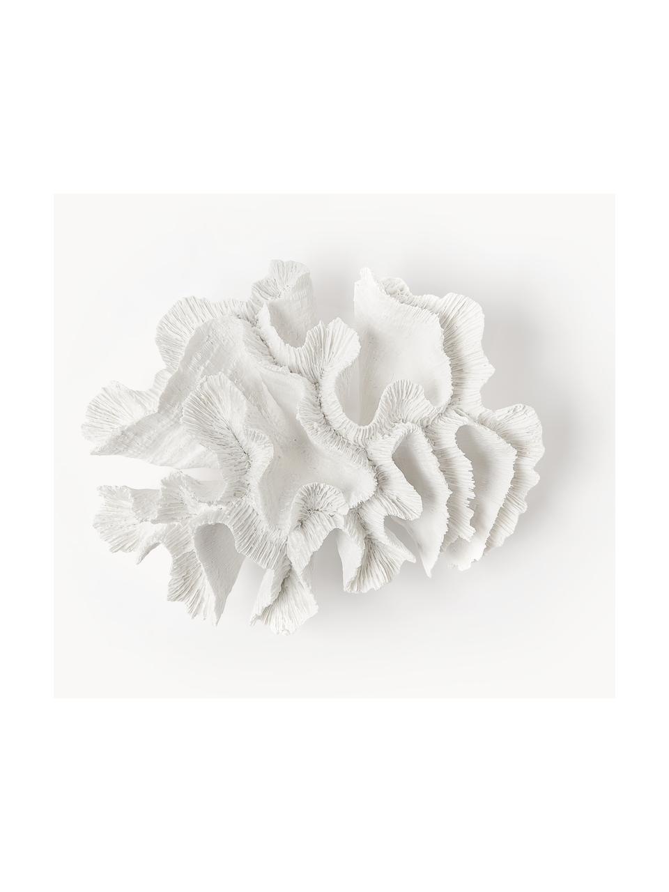 Dekoracja Coral, Poliresing, Biały, S 25 x W 10 cm