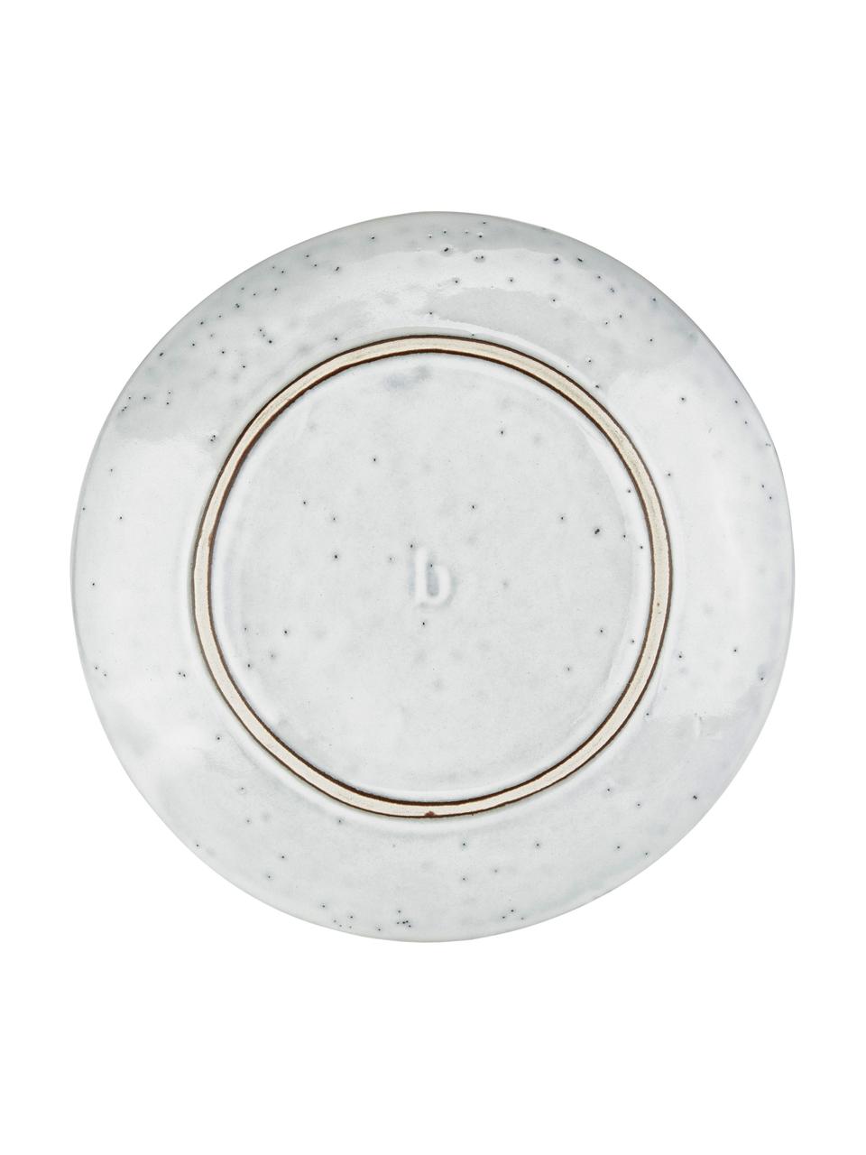 Handgemachte Frühstücksteller Nordic Sand, 4 Stück, Steingut, Hellgrau, Ø 20 x H 3 cm