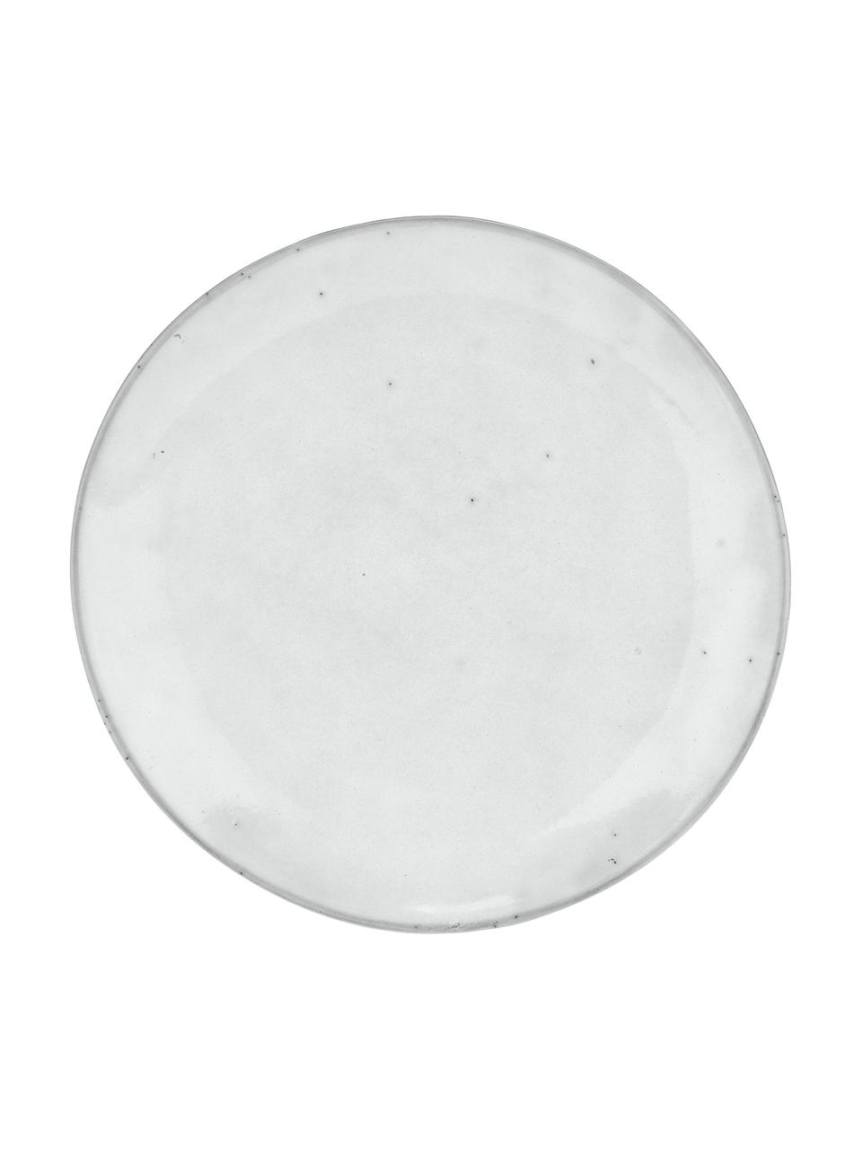 Assiettes à dessert artisanales Nordic Sand, 4 pièces, Grès cérame, Tons gris et beiges, Ø 20 x haut. 3 cm