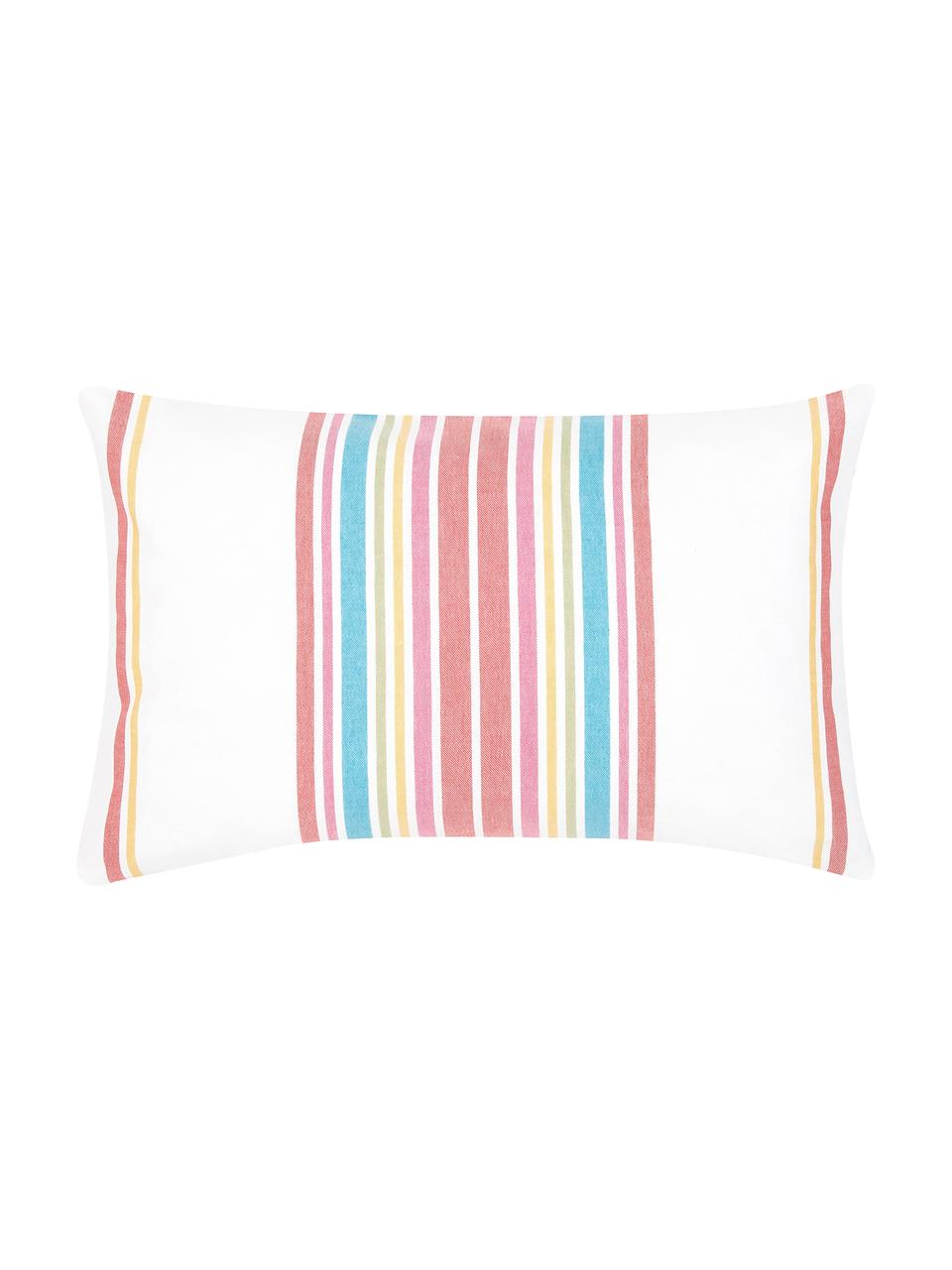 Housse de coussin bigarrée à rayures Lin, Multicolore