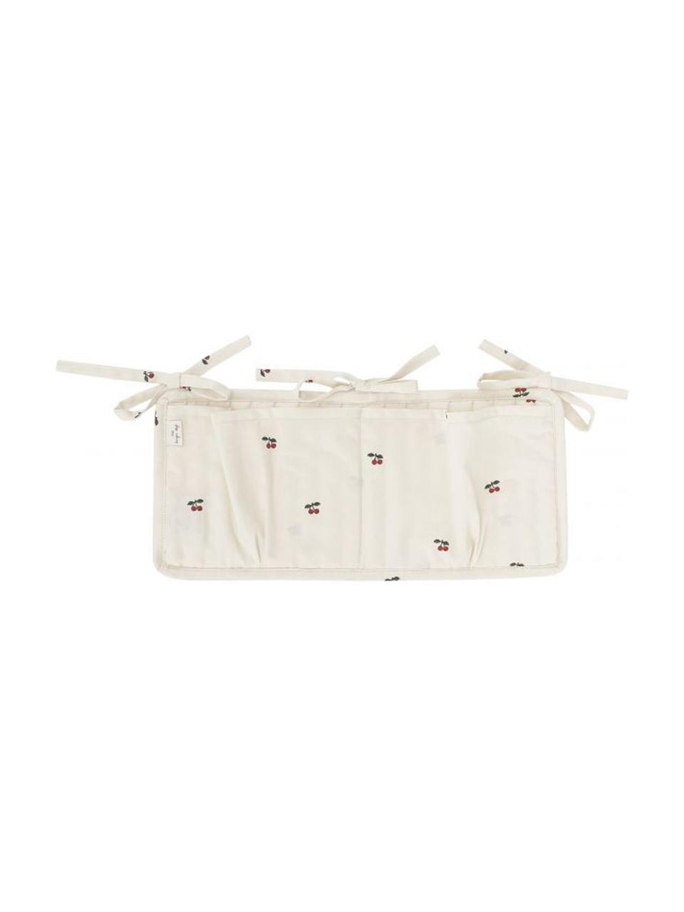Bolsillos para cunas Quaby, Exterior: algodón satinado ecológic, Blanco, rojo, An 17 x Al 35 cm